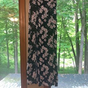Floral Slitted Maxi Skirt